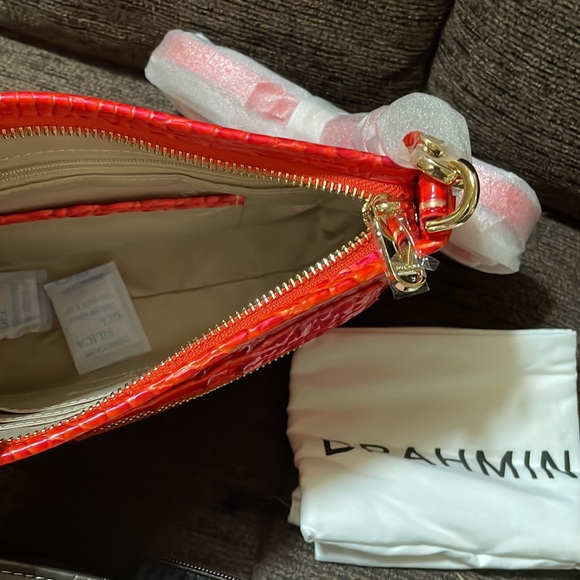 Brahmin Vida Flame Melbourne Collection Crossbody Bag FIRM PRICE - Picture 3 of 9
